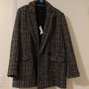 TRUTH BY REPUBLIC Wool Blend BLK/ White Jacket Size 8